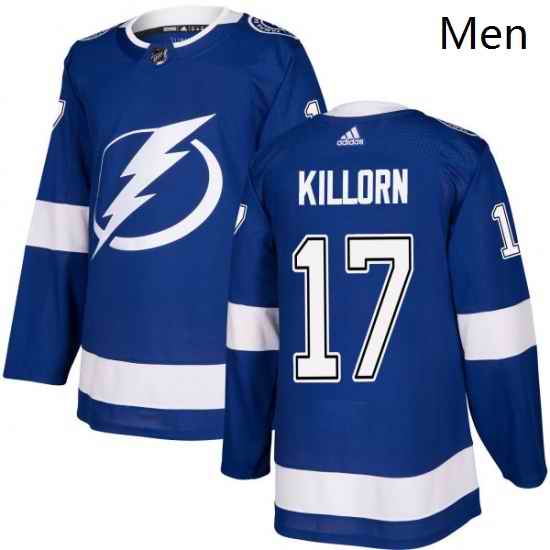 Mens Adidas Tampa Bay Lightning 17 Alex Killorn Authentic Royal Blue Home NHL Jersey